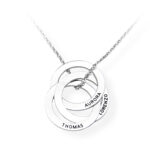 Collana tre cerchi con incisione personalizzabile
