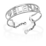 Bracciale schiava con nome e elementi