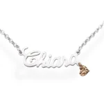 Collana con nome personalizzato e elemento diamantato