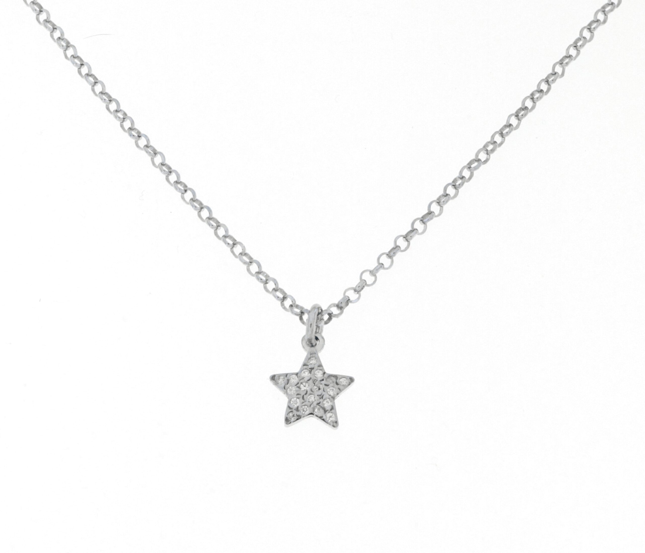 CL172-8 Collana stella con zirconi - immagine 1