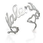 Bracciale schiava con nome in corsivo