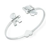 Bracciale cuore di mamma con bambini e cuore finale