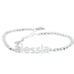 Bracciale nome prima lettera composta da zirconi