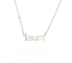 Collana con nome personalizzato e prima lettera con zirconi
