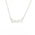 Collana con nome personalizzato e prima lettera con zirconi