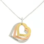 Collana tre cuori scalare con incisione personalizzabile