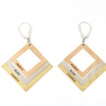 Orecchini 4 forme a scalare con incisione personalizzata