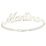 Bracciale nome corsivo con chiusura funghetto