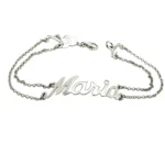 Bracciale con nome personalizzato a doppia catena