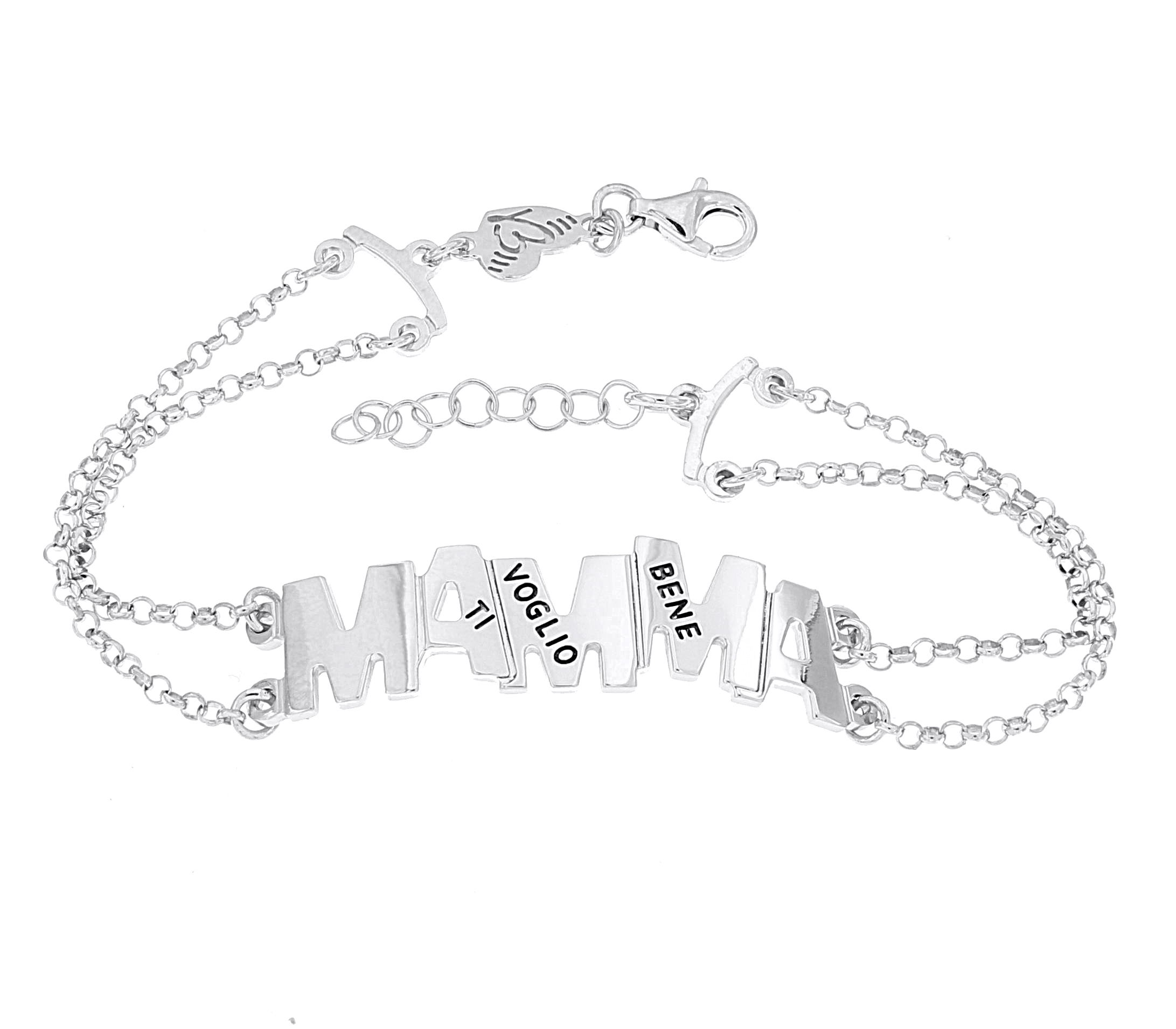 Philip Jones Bracciale Donna In Argento 925 Con Incisione Madre E Figlia - Elegante E Delicato - 3