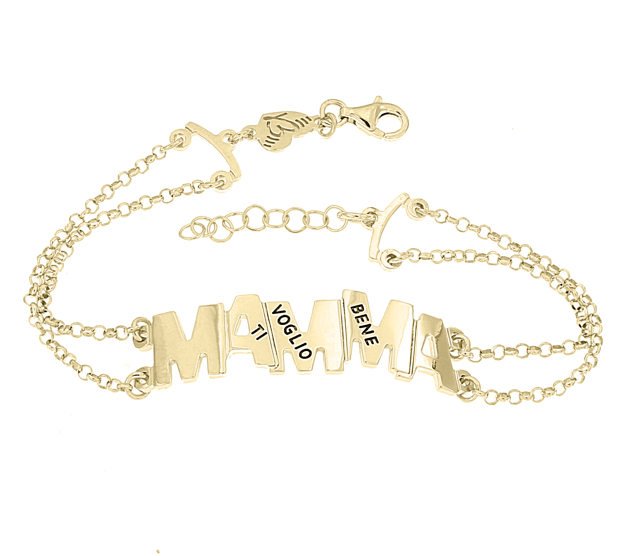 Jewelora Bracciale Personalizzato Con Nome Inciso Per Donna | Pietre Portafortuna In Zirconia | Catena 18+5 Cm | Regalo Per Mamma, Moglie, Nonna