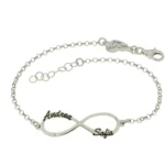 Bracciale infinito con nomi incisi personalizzabili