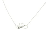 Collana infinito con incisione e cuore