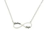 Collana infinito con nomi personalizzabili incisi
