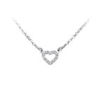 Collana cuore vuoto con zirconi