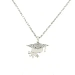 Collana cappello laurea con zirconi