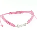 Bracciale nome bebe' con cordino