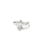 Anello contrarie' con nome/parola e elemento con zirconi