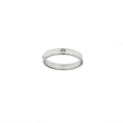 Anello Veretta con uno zircone