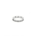 Anello veretta con tre zirconi