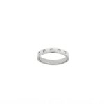 Anello veretta con cinque zirconi