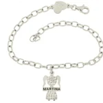 Bracciale bimba/bimbo con zirconi e incisione