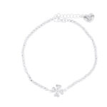 Bracciale quadrifoglio con zirconi